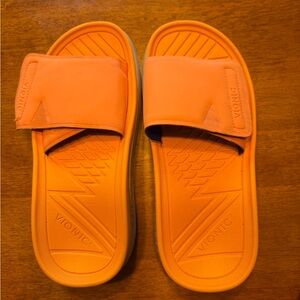 Vionic Bright Orange Slide Sandals